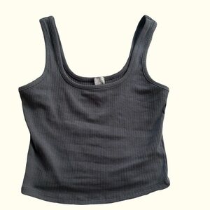TILLYS Grey-Blue Ribbed Tank Top